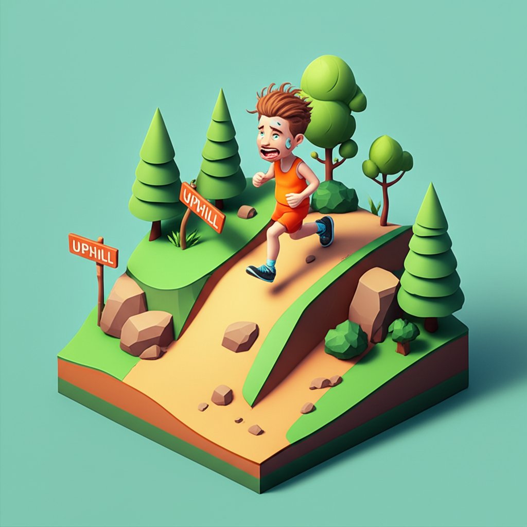 Funny cross country quotes for runners tackling an uphill battle.