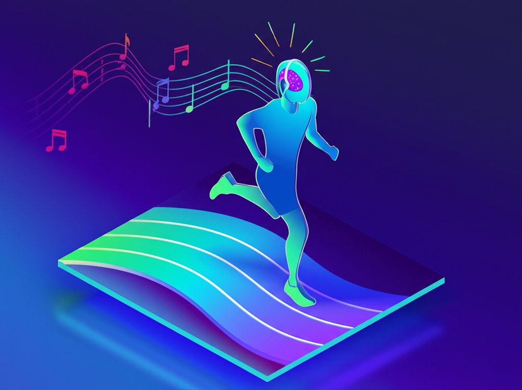 Music rewires brain for optimal running performance and endurance.