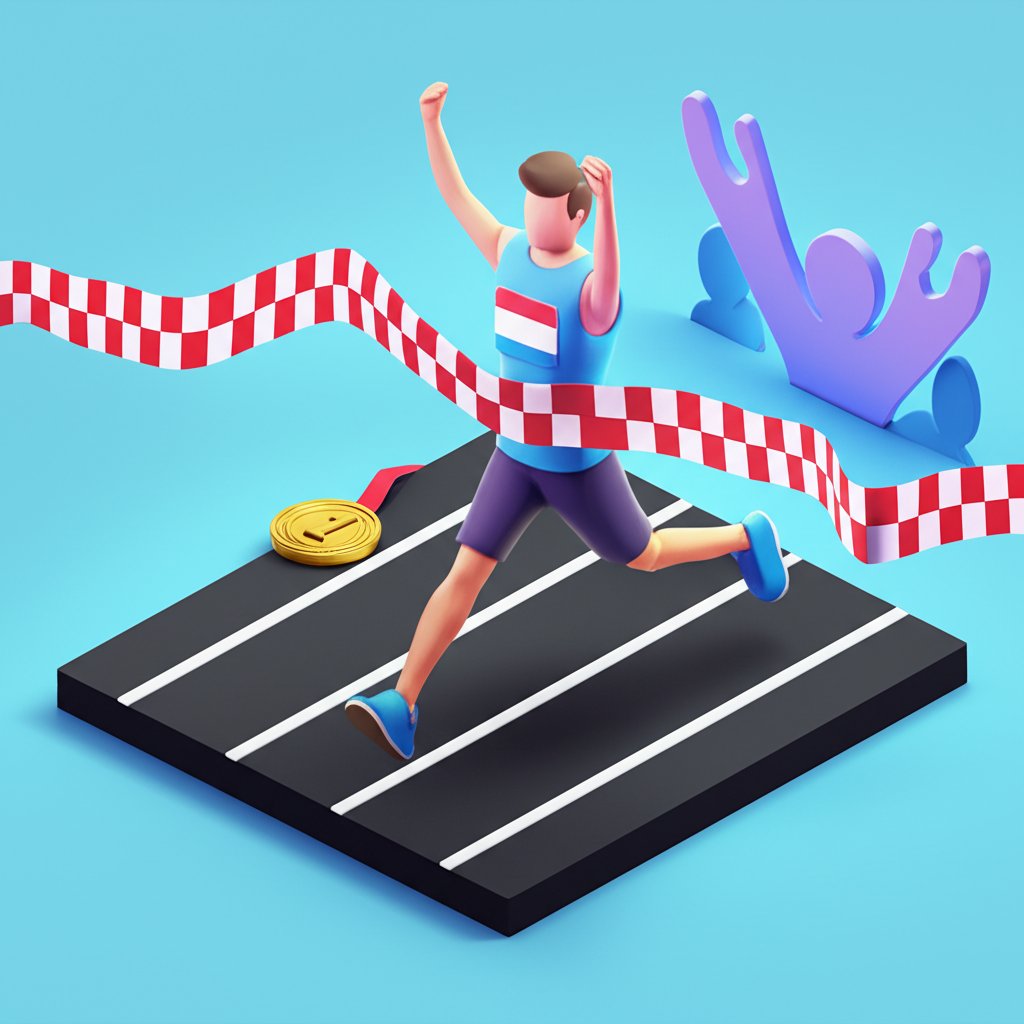 Marathon running playlist energizes runner to the finish line.