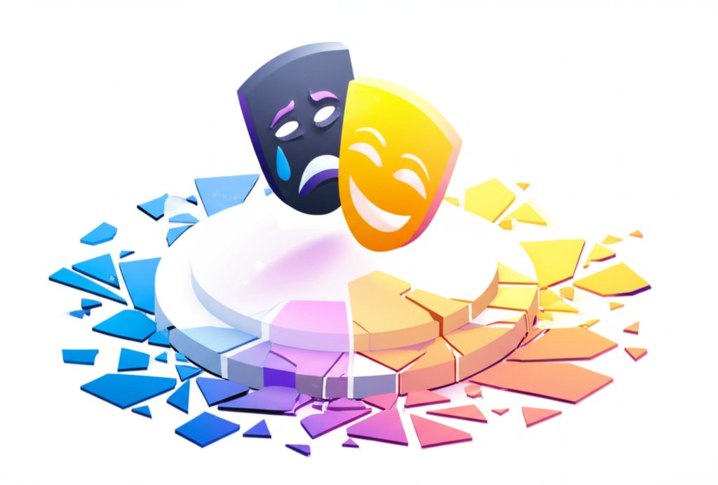 Grinning face, eyes reflecting agony, embracing life's challenging journey.