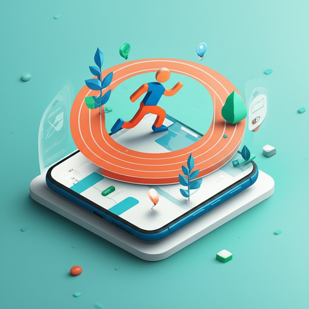 Run tracker app on phone screen transforming user's running experience and performance.