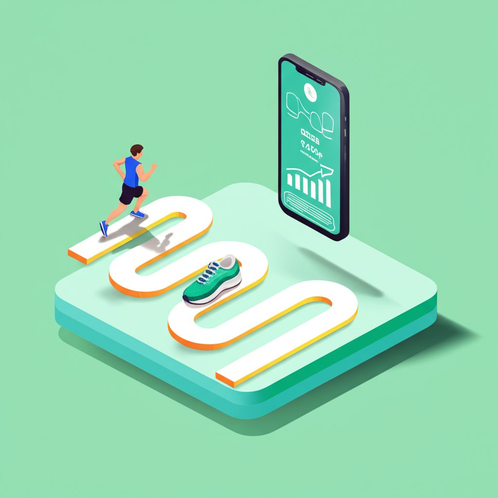 Dedicated running app on smartphone screen for effective weight loss tracking.