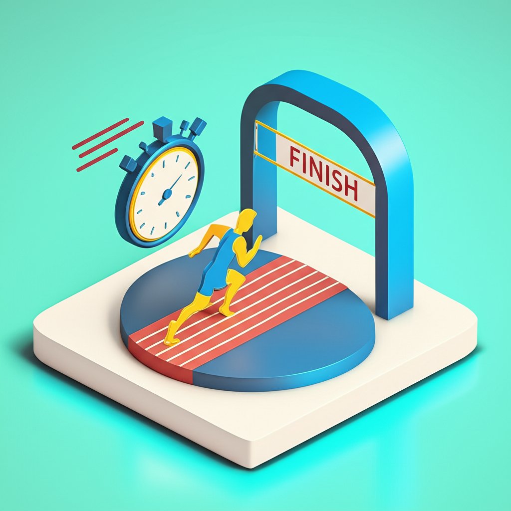 Determined runner finding motivation to keep going strong on a scenic path.