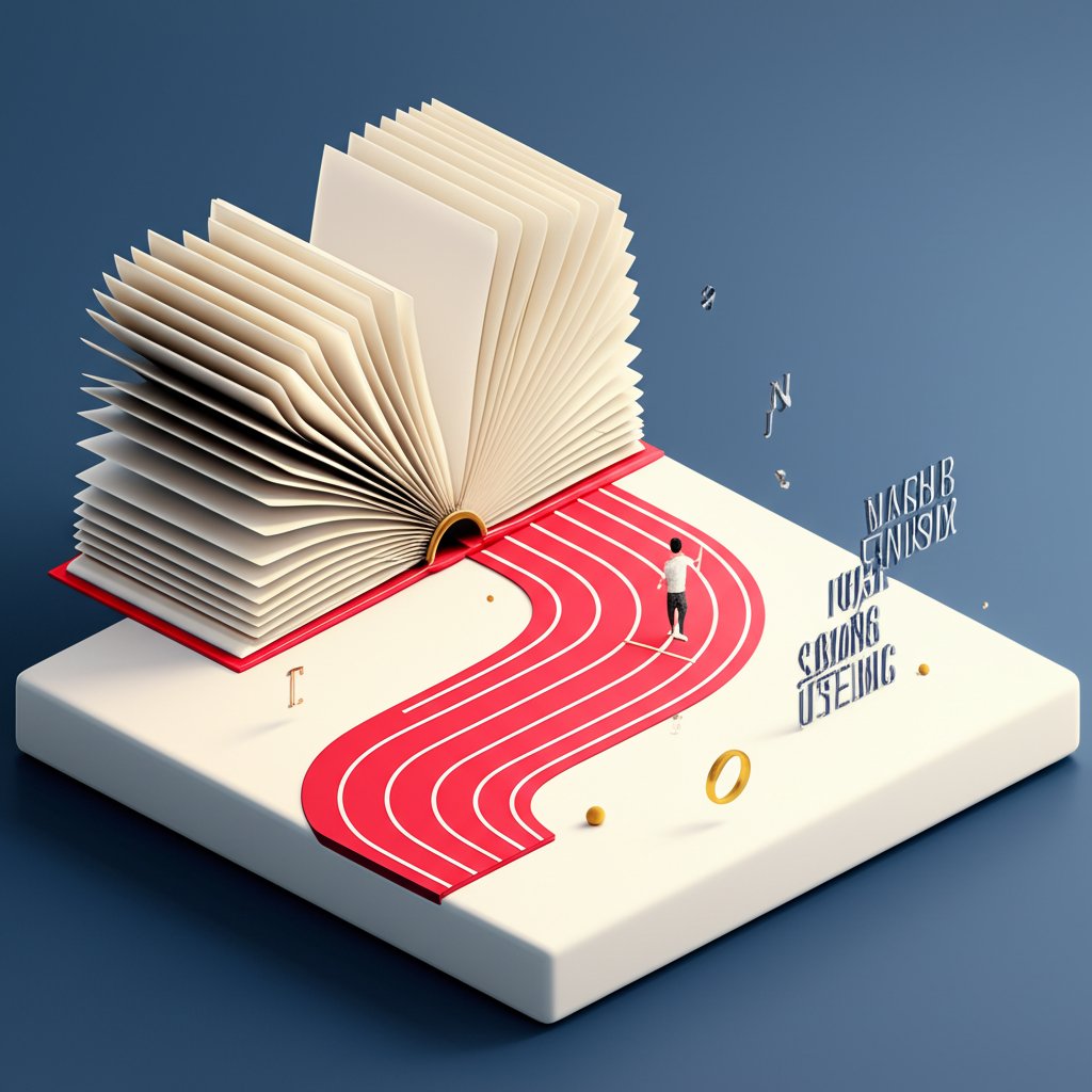 Motivational words empower a track runner's performance and spirit.